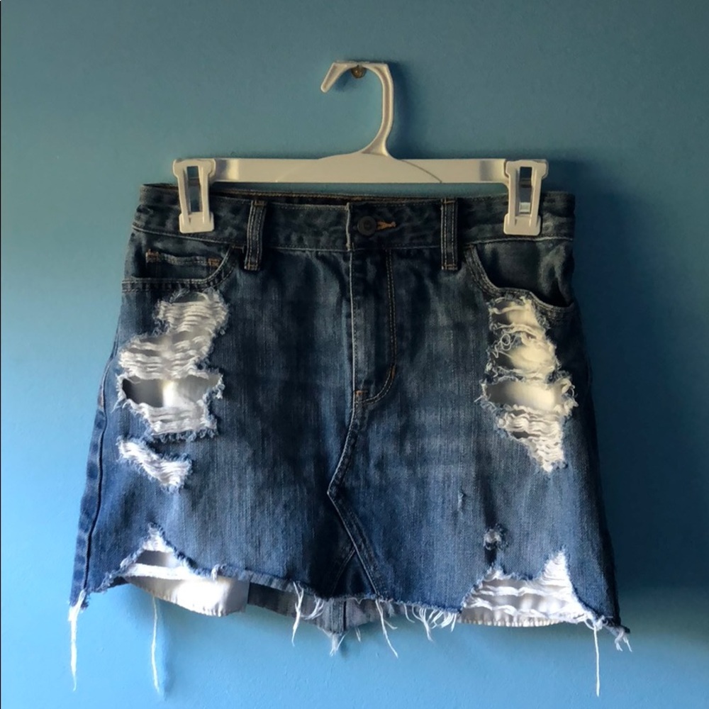 Hollister jean skirt